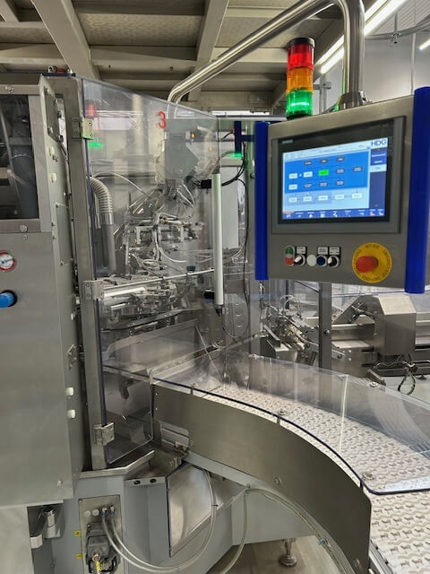 Ansicht von der Steuerung der Verpackungsmaschine